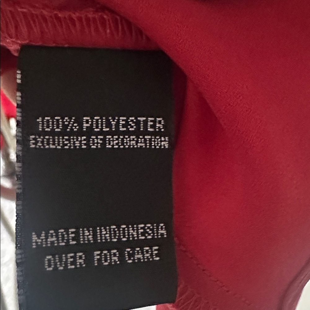 A. Byer Vibrant Red Lace-Trimmed Top - Picture 4 of 4